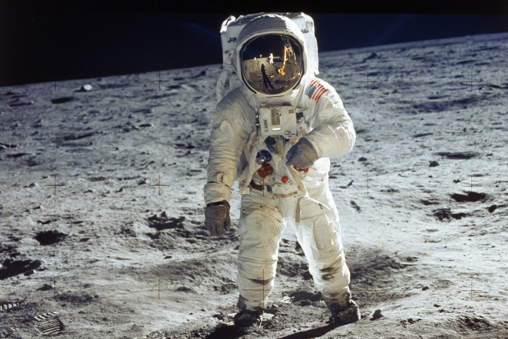 Histórica foto de Buzz Aldrin na Lua, tirada por Neil Armstrong
