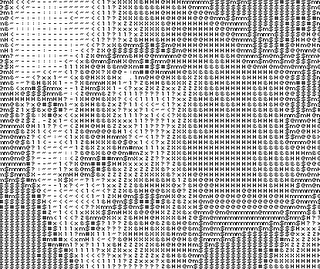 Barack Obama em ASCII
