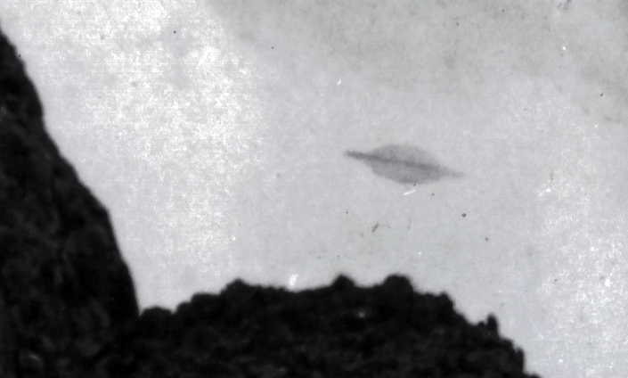 Almiro Baraúna alega ter batido esta fotografia de um disco voador na Ilha da Trindade