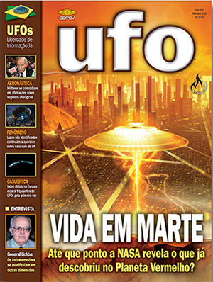 Artigo de Marco Antonio Petit na revista UFO. Falsa descoberta de vida vegetal em Marte. Infundadas e irresponsáveis acusações conspiratórias